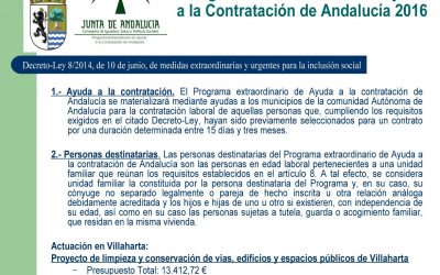 PROGRAMA EXTRAORDIANRIO DE AYUDAS A LA CONTRATACIÓN 2016