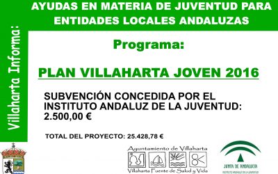 SUBVENCIÓN CONCEDIDA POR EL INSTITUTO ANDALUZ DE LA JUVENTUD