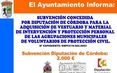 SUBVENCIÓN CONCEDIDA POR DIPUTACIÓN DE CÓRDOBA