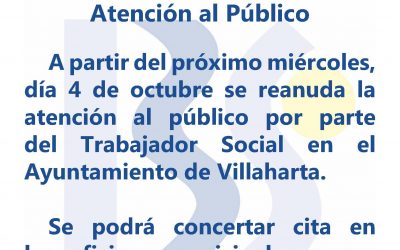 REANUDACIÓN DE SERVICIOS SOCIALES