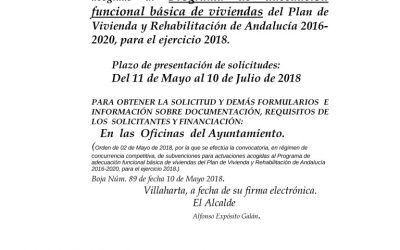 CONVOCATORIA DE SUBVENCIONES PARA VIVIENDAS