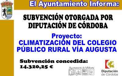 SUBVENCIONES RECIBIDA. CLIMATIZACIÓN DEL COLEGIO