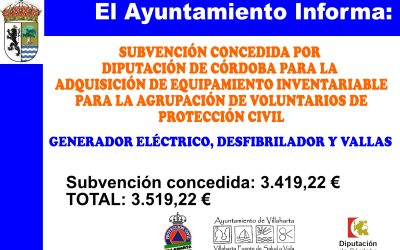 SUBVENCIÓN RECIBIDA. PROTECCIÓN CIVIL.