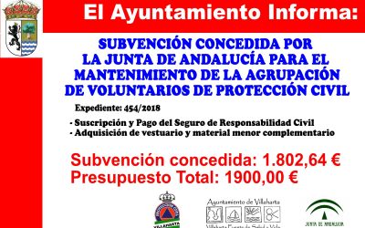 SUBVENCIÓN RECIBIDA. PROTECCIÓN CIVIL.