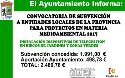 SUBVENCIÓN RECIBIDA. MEDIO AMBIENTE