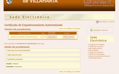 CERTIFICADOS DE EMPADRONAMIENTO AUTOMATIZADOS