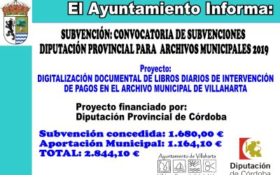 SUBVENCIÓN RECIBIDA. DIGITALIZACIÓN DE ARCHIVO