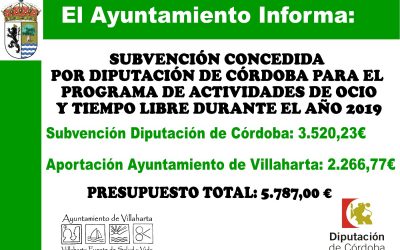 SUBVENCIONES RECIBIDAS EN MATERIA DE JUVENTUD