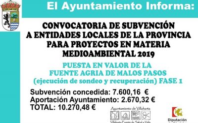 SUBVENCIÓN RECIBIDA EN MATERIA MEDIO AMBIENTAL