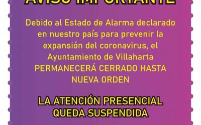 SUSPENSIÓN DE ATENCIÓN PRESENCIAL OFICINAS MUNICIPALES