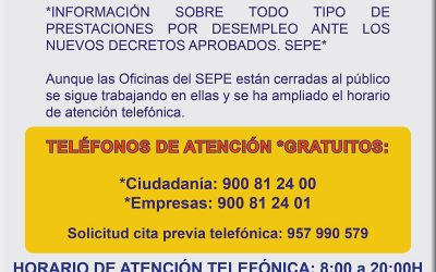 TELÉFONOS DE ATENCIÓN SEPE