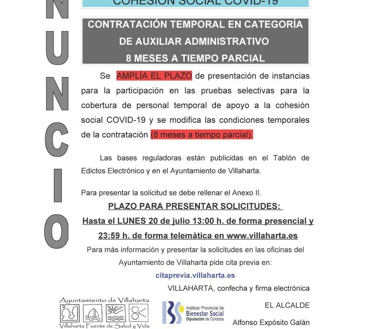 MODIFICACIÓN PROGRAMA MUNICIPAL APOYO A LA COHESIÓN SOCIAL COVID-19