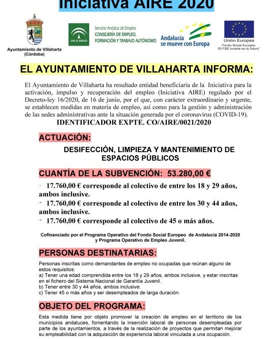 PROGRAMA INICIATIVA AIRE 2020