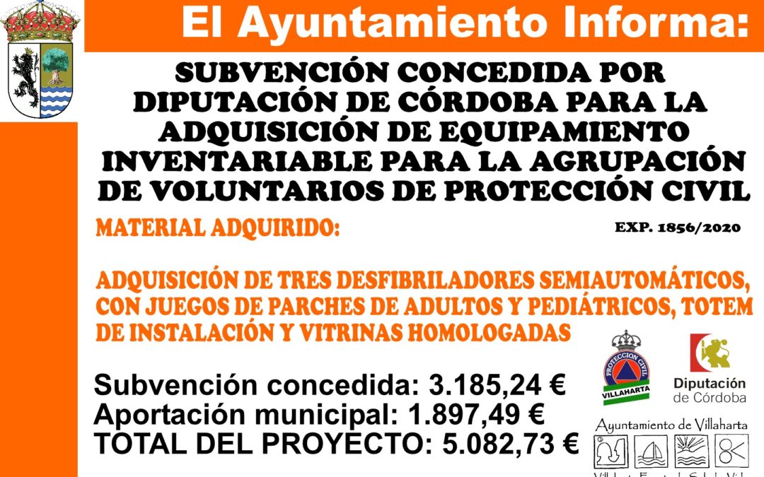 SUBVENCIÓN RECIBIDA. PROTECCIÓN CIVIL