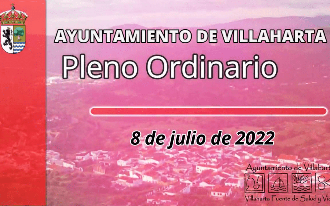 PLENO ORDINARIO 8 DE JULIO DE 2022