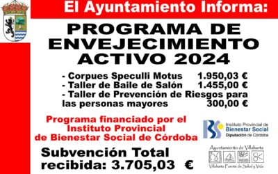 SUBVENCIÓN RECIBIDA. ENVEJECIMIENTO ACTIVO