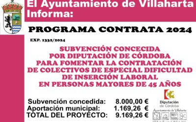 SUBVENCIÓN CONCEDIDA. EMPLEO MAYORES 45 AÑOS